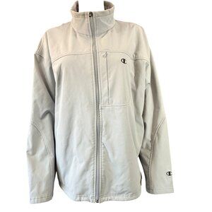 Champion Jacket Womens XL Light Blue Polyester Spandex Full Zip Lightweight